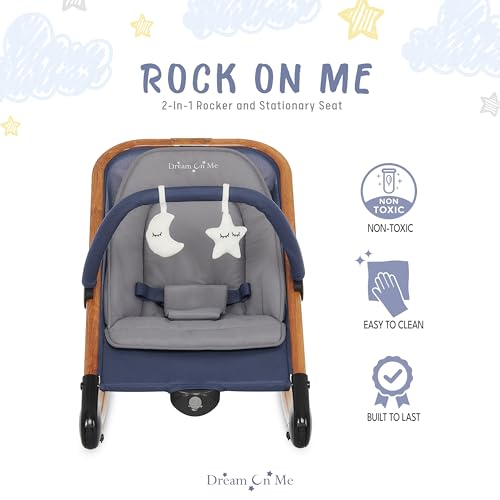 Dream on Me Rock With Me 2-in-1 Baby Rocker and Stationary Seat, 0-6 Months - Like New