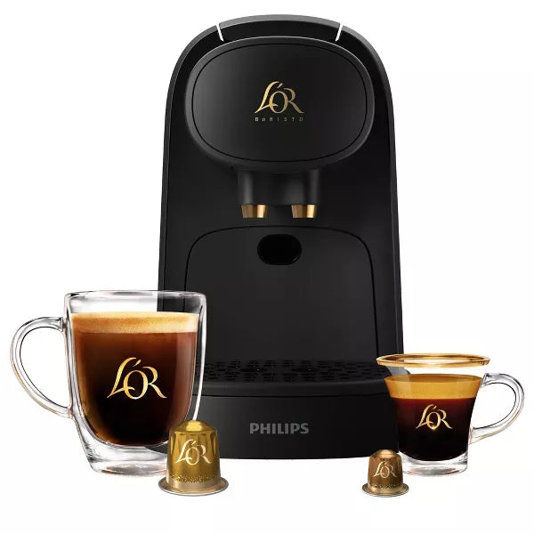 L'OR BARISTA SYSTEM COFFEE AND ESPRESSO MACHINE WITH 20 CAPSULES - MATTE GRAY - Like New