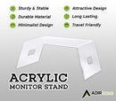 AdirHome Acrylic Monitor Stand Clear Laptop Riser for Desk B07T1DWMMJ - Clear - Brand New