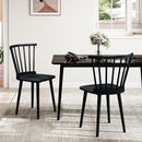 CLEEMAN WINDSOR CHAIRS SET OF 2 FARMHOUSE KITCHEN CHAIRS 08FTC0086BBK - BLACK - Like New