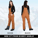 ARCTIX WOMEN INSULATED SKI BIBS - SIZE WOMEN S/33" INSEAM - CAPPUCINO - Brand New