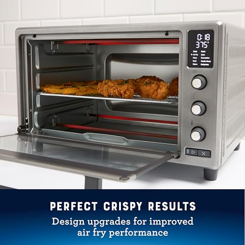 OSTER 10 FUNCTION AIR FRYER OVEN TOASTER OVEN COUNTERTOP OVEN - GRAY - Like New