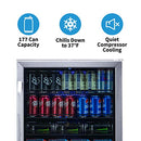 NEWAIR BEVERAGE REFRIGERATOR COOLER WITH 177 CAN CAPACITY - STAINLESS STEEL Like New