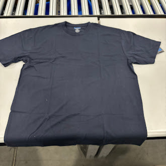 BLUE ICE PLAIN STRETCH T-SHIRT WITH SHORT SLEEVES - SIZE: MEN 2XL - NAVY - Brand New