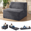 KASUNPUL FOLDING SOFA BED WITH PILLOW MEMORY FOAM FOLD OUT CHAIR BED GRAY - Brand New