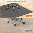 GARVEE 48"X60" OFFICE CHAIR MAT FOR HARDWOOD FLOORS: ANTI-SLIP - BLACK - Like New