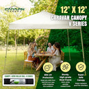 Caravan Canopy V Series 12 by 12 Foot Outdoor Shade Kit Frame B00HWORVEA - White - Brand New