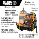 Klein Tools 55485 Tool Bag Backpack Durable Electrician Backpack with 48 Pockets - Brand New