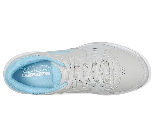SKECHERS WOMEN'S VIPER COURT SMASH ATHLETIC PICKLEBALL SHOE SIZE 9.5 GRAY/BLUE - Like New