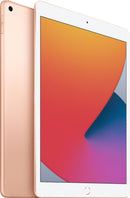 For Parts: APPLE IPAD 10.2" 7TH GEN 128GB WIFI CELLULAR GOLD CRACKED SCREEN/LCD