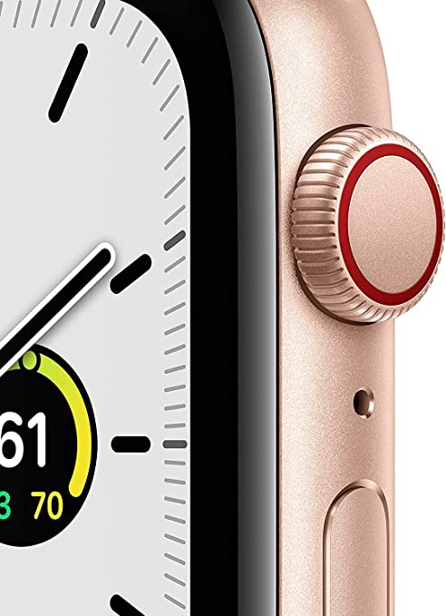 APPLE WATCH SE GPS + CELL 44 GOLD ALUM STARLIGHT SPORT BAND MKRP3LL/A GOLD Like New