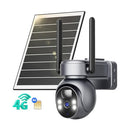 LIWAN 4G LTE Cellular Security Camera Wireless No WiFi Solar 2K ZC-YT10 - Gray Like New