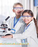UNITTYPE 6 SETS 18 PCS WHITE KIDS LAB COATS BULK CHILDREN R X-SMALL YOUTH - Brand New