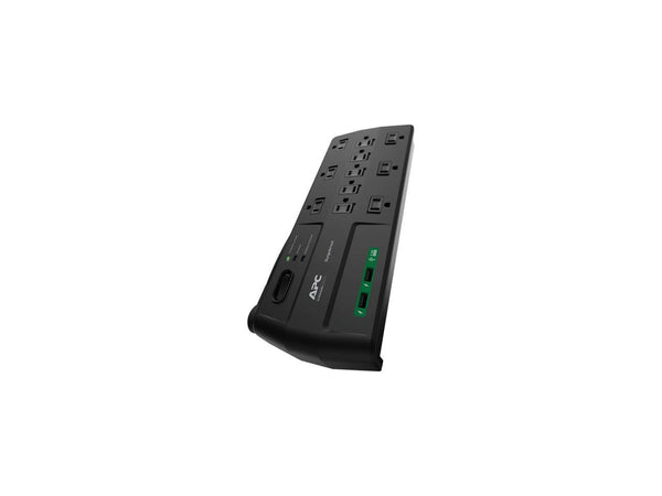 APC Surge Protector with USB Ports, P11U2, 2880 Joule, 8' Cord, Flat Plug,11