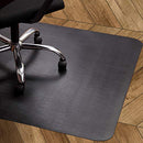 LESONIC OFFICE CHAIR MAT HARDWOOD FLOOR DECKING NON-CURVE 47X35 - BLACK - Like New