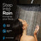 SparkPod 12" Black Rain Shower Head - Ceiling or Wall Mount - Midnight Black - Like New