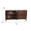 FLASH FURNITURE HATFIELD TV STAND FOR UP TO 64" TVS EM-0372-WAL-GG - DARK WALNUT - Like New