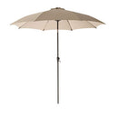 FLAME&SHADE 10 ft Outdoor Umbrella Patio Table and Market Umbrella Tilt, Beiege - Like New