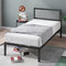ZINUS KOREY METAL PLATFORM BED FRAME WITH UPHOLSTERED HEADBOARD TWIN - BLACK - Like New