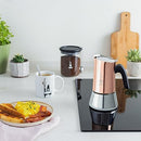 BIALETTI NEW VENUS in Induction Stovetop Coffee Maker - COPPER SILVER - Like New