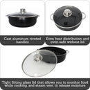 IMUSA 4.4QT BISTRO CERAMIC NONSTICK CALDERO/DUTCH OVEN, GLASS LID - BLACK - Like New