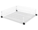 Whitmor Rolling White Wire Underbed Cart - Like New