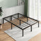 NOVILLA 14" Metal Platform Bed Frame Full Size Storage Space Under - BLACK - Brand New
