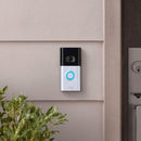 Ring Video Doorbell 4 Camera Door Bell Cam 5D22E9 - Silver Like New