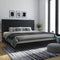 DHP JANFORD UPHOLSTERED BED, KING 4156049 - BLACK - Like New