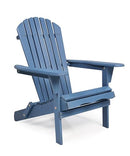 SoliWood Outdoor Folding Adirondack Chair - Leisure Blue - Like New