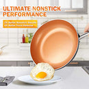 MICHELANGELO Pots and Pans Set 12 Pieces, Nonstick Copper Cookware Set - Brand New