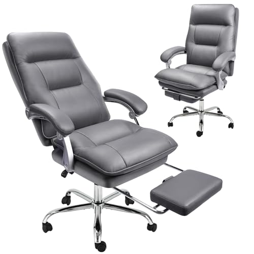 ZZW Executive Office Chair, Reclining Gaming Chair, Ergonomic, 350lbs - Gray - Like New