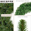 Large Christmas Wreath, DECSPAS 48" 4 FT Wreaths with 220 Color Lights - Brand New