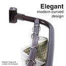 JS Jackson Supplies Double Curved Shower Rod, Metal Construction, 44 to 70" - Brand New