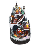 TOP TREASURES CHRISTMAS VILLAGE MOUNTAIN HOUSES WITH MOVING TRAIN - MULTI - Like New
