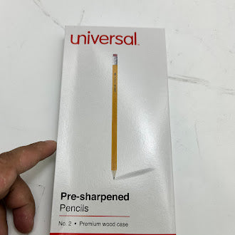 UNIVERSAL #2 PRE-SHARPENED WOODCASE PENCIL, HB (#2), BLACK LEAD 24/PACK - Like New
