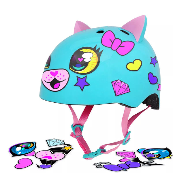 RASKULLZ CLING CAT CHILD HELMET - LIGHT BLUE - SIZE: WOMEN 50-54CM - LIGHT BLUE - Brand New