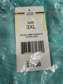 GALAXY BY HARVIC KICK START GEAR MEN'S SHORT SLEEVE CREW NECK TEE - 3XL - AQUA - Like New