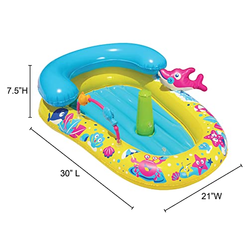 BANZAI JR. SPLASH DISCOVERY ACTIVITY CENTER - 9-24 MONTHS - YELLOW/MULTI COLORED - Like New
