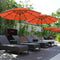YESCOM 10 FT 3 TIER PATIO UMBRELLA CRANK HANDLE PUSH TO TILT - Scratch & Dent
