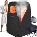 OULUU PORTABLE STEAM SAUNA BOX, 2.6L STEAMER, POPUP SAUNA, REMOTE, BLACK - Like New