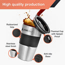 ADIRCHEF TRAVEL COFFEE MUG 15 OZ INSULATED BPA FREE STAINLESS STEEL - BLACK - Like New
