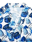 Ainiko Men's Short Sleeve Hawaiian Shirt - BLUE FLOWER - Size S - Like New