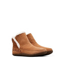 NL3389 SOREL WOMEN’S NAKISKA BOOTIE - SIZE 8 - CAMEL BROWN/NATURAL - Like New
