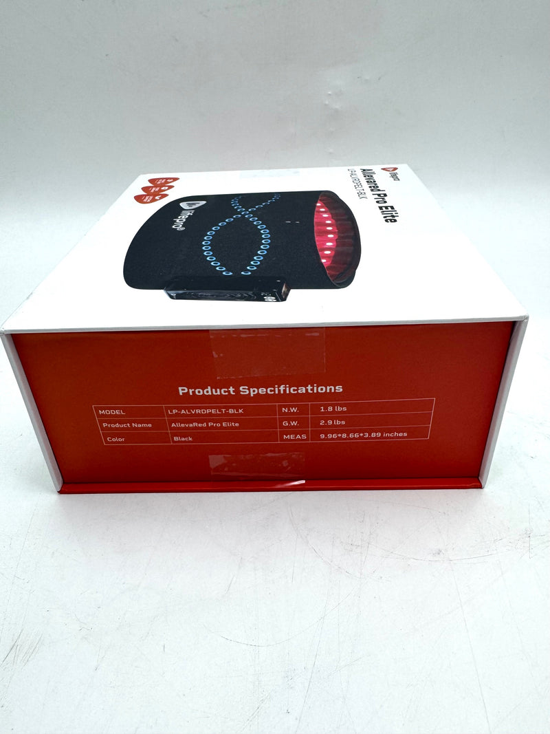 LIFEPRO ALLEVARED PRO ELITE RED LIGHT THERAPY BELT - BLACK - Brand New