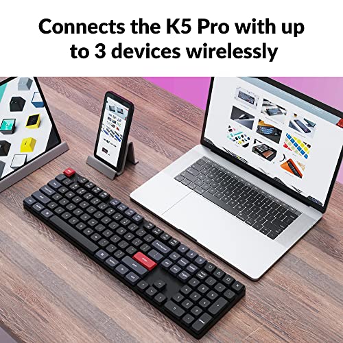 KEYCHRON K5 PRO WIRELESS CUSTOM KEYBOARD GATERON BROWN SWITCH - Scratch & Dent