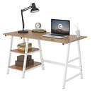 Trestle Desk with 2 Shelves Soges 47 inches Reversible Storage Desk - Brown - Brand New