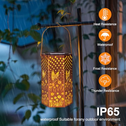 EANDISOM HUMMINGBIRD SOLAR LANTERNS OUTDOOR WATERPROOF - BIRTHDAY GIFTS Like New