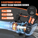 MIXUN CORDLESS LEAF BLOWER 580CFM/160MPH ELECTRIC BLOWER 2 X 4.0AH - ORANGE - Like New