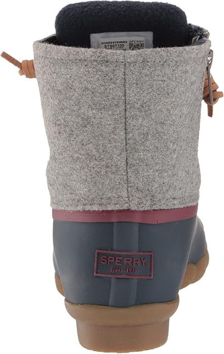 SPERRY WOMEN'S SALTWATER RAIN BOOT - SIZE: WOMEN 8 - GRAYWOOL - Like New
